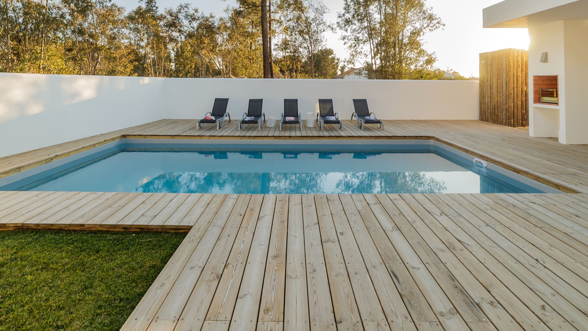 terrasse mobile autour piscine