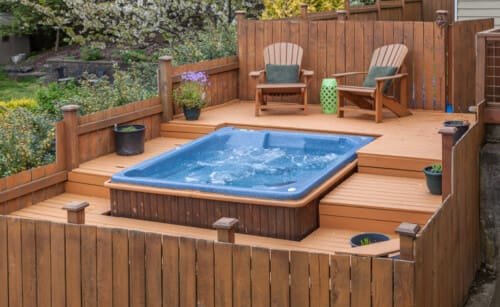 spa dans un beau décor