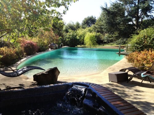 piscine lagon paysagée