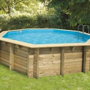 Piscine bois Océa ø 5,10 m - H. 1,20 m - liner bleu