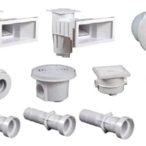 Kit pièces à sceller blanches pour piscine liner 9 x 4 m