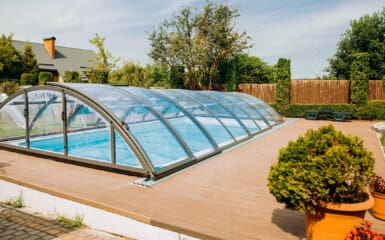 abri de piscine pour piscine enterrée