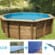 Piscine bois Bahia ø 4,30 m – H. 1,20 m – liner bleu