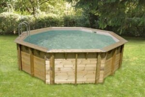 Piscine bois Océa ø 5,80 m -H. 1,30 m – liner sable
