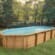 Piscine bois Océa 8,60 x 4,70 m – H. 1,30 m – liner bleu