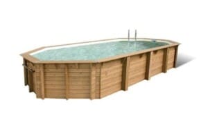 Piscine bois Océa 8,60 x 4,70 m -H. 1,30 m – liner sable