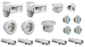 Kit pièces à sceller pour piscine béton 12 x 6 m