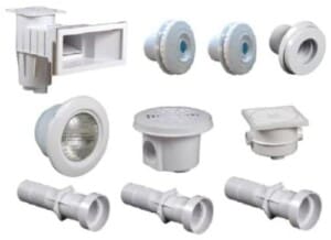 Kit pièces à sceller blanches pour piscine liner 7 x 3 m