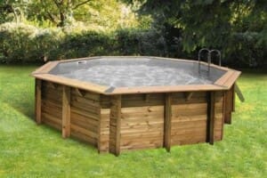Piscine bois Océa ø 5,10 m – H. 1,20 m – liner gris