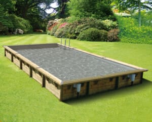 Piscine bois Linéa 6,50 x 3,50 m – H. 1,40 m – liner gris