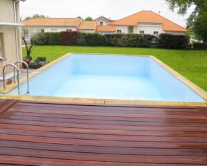 Piscine bois Linéa 6,50 x 3,50 m – H. 1,40 m – liner gris