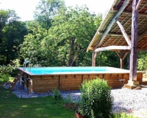 Piscine bois Linéa 8,00 x 5,00 m – H. 1,40 m – liner sable