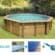 Piscine hors sol bois Bahia bleu ø 5,10 m – H. 1,20 m