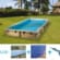 Piscine bois Bahia 6,50 x 3,50 m – H. 1,40 m – liner bleu