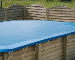 Bâche d’hivernage opaque piscine bois Azura 4,90 x 3,55 m