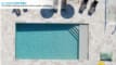 piscine traditionnelle vue de drone