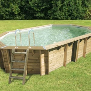 Piscine bois Océa 6,10 x 4,00 m -H. 1,30 m - liner sable