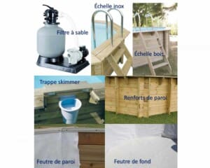 Piscine bois Océa ø 5,10 m – H. 1,20 m – liner sable