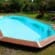 Piscine bois Océa 6,10 x 4,00 m  -H. 1,30 m  -liner gris