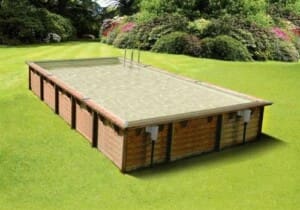Piscine bois Linéa 8,00 x 5,00 m – H. 1,40 m – liner sable
